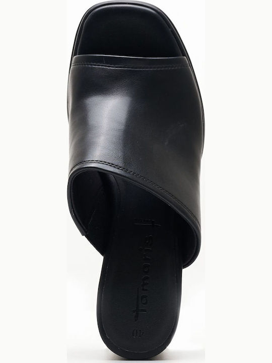 Mules mit Chunky Hoch Absatz in Schwarz Farbe