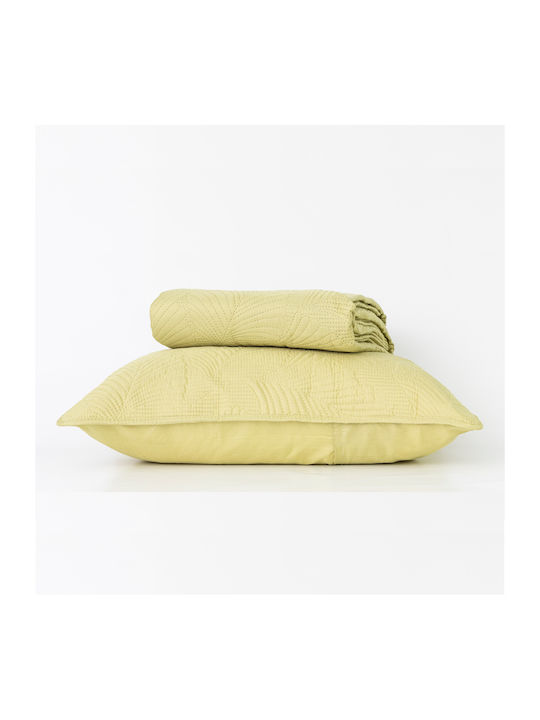 Borea Tropical Set Coverlet Queen Size from Polyester Tabac 220x240cm 3pcs