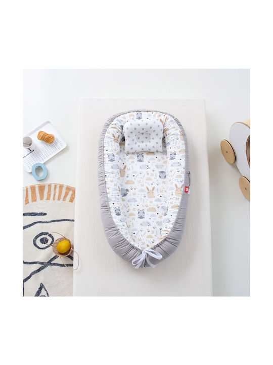Beauty Home Βρεφικό Μαξιλάρι Φωλιά Art Γκρι 53x88εκ.