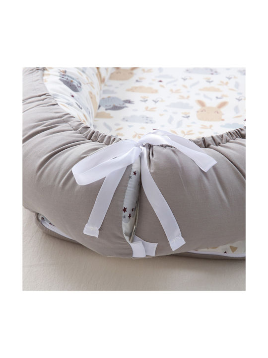 Beauty Home Βρεφικό Μαξιλάρι Φωλιά Art Γκρι 53x88εκ.