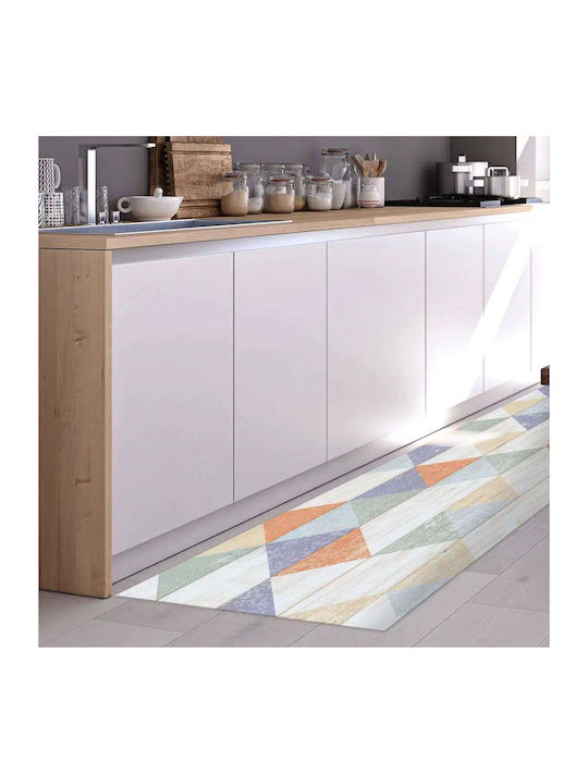 Ango Colour Wood Kitchen Waterproof Anti-Slip Mat Runner Multicolour 50x240cm