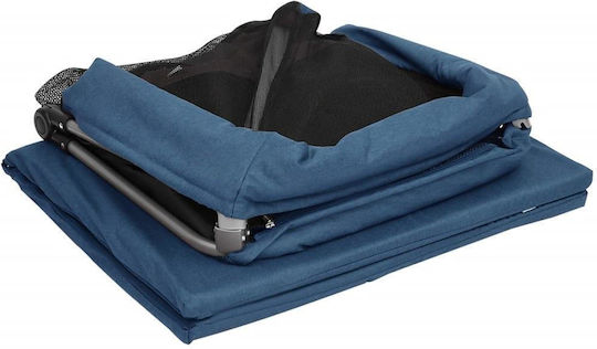 vidaXL Laufstall mit Matratze Blau 110x82cm