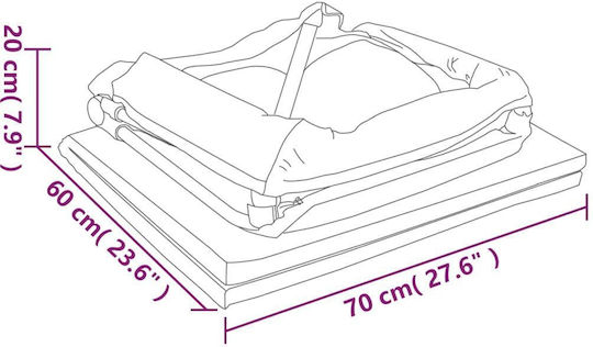 vidaXL Laufstall mit Matratze Blau 110x82cm