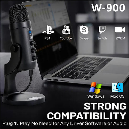 Next W-900 Πυκνωτικό Μικρόφωνο USB Επιτραπέζιο