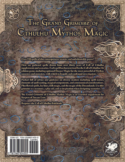 Chaosium Inc. Call of Cthulhu The Grand Grimoire of Cthulhu Mythos Magic Guidebook
