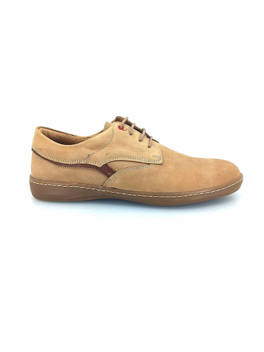 Boxer Men's Leather Casual Shoes Beige