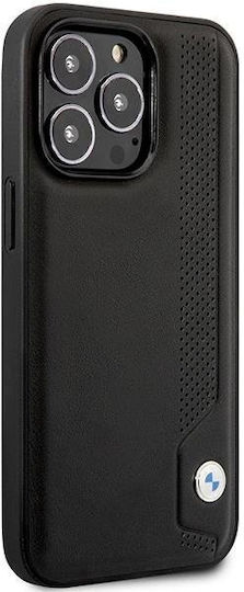 BMW Leather Blue Dots Back Cover Δερματίνης / Πλαστικό Μαύρο (iPhone 14 Pro Max)