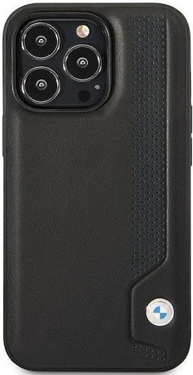 BMW Leather Blue Dots Back Cover Δερματίνης / Πλαστικό Μαύρο (iPhone 14 Pro Max)