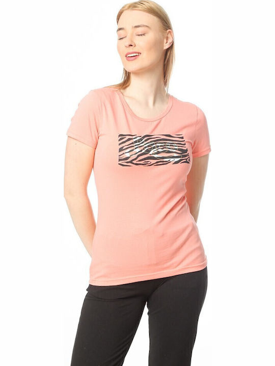 Γυναικείο T-shirt Animal Print Ροζ