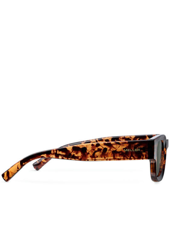 Meller Gamal Sunglasses with Tigris Olive Tartaruga Plastic Frame and Green Polarized Lens GM-TIGOLI