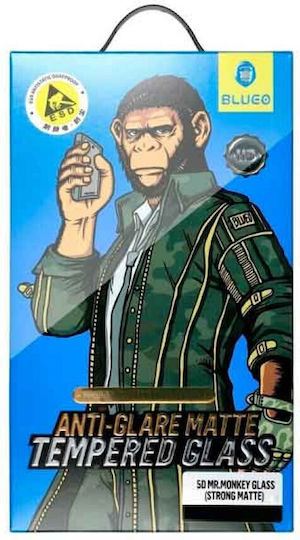 Blueo Mr. Monkey Strong Ματ Full Face Tempered Glass Μαύρο (iPhone 14 Pro Max)