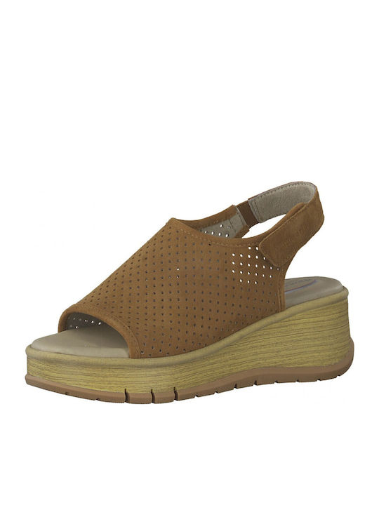 Anatomische Damenplattformen Cognac