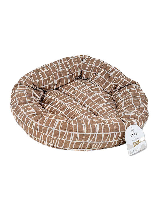 Glee Squares Poof Dog Bed Brown 45x45cm. 88696