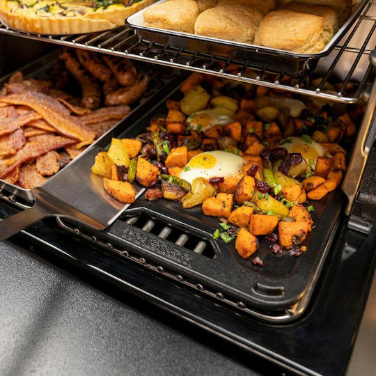 Traeger ModiFIRE Πλάκα Ψησίματος Διπλής Όψης με Μαντεμένια Ραβδωτή Επιφάνεια 46.2x27.9x5.7εκ.