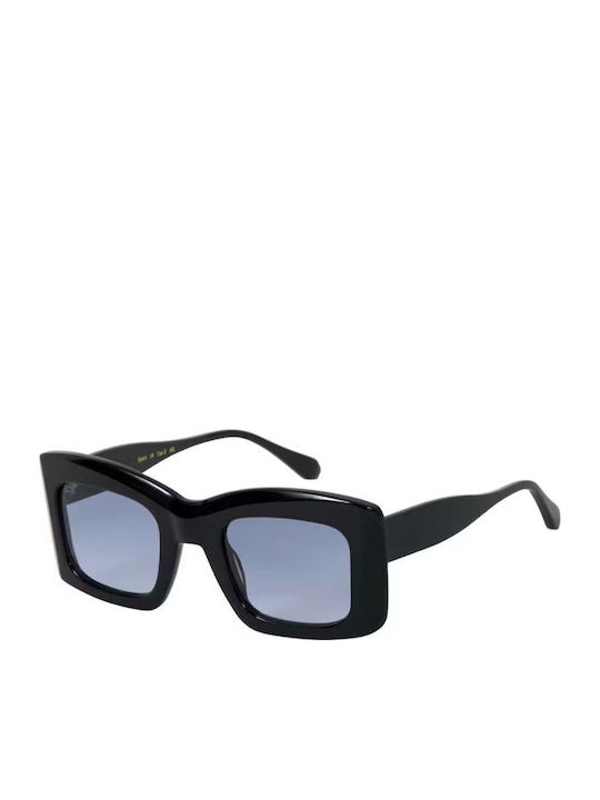 Gigi Barcelona Magnolia Men's Sunglasses with Black Plastic Frame and Blue Gradient Lens 6721/1