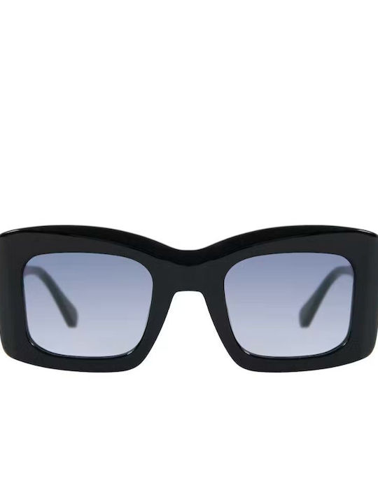 Gigi Barcelona Magnolia Men's Sunglasses with Black Plastic Frame and Blue Gradient Lens 6721/1