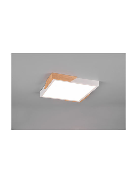 Trio Lighting Meta Μοντέρνα Πλαστική Πλαφονιέρα Οροφής με Ενσωματωμένο LED σε Λευκό χρώμα 31.5cm