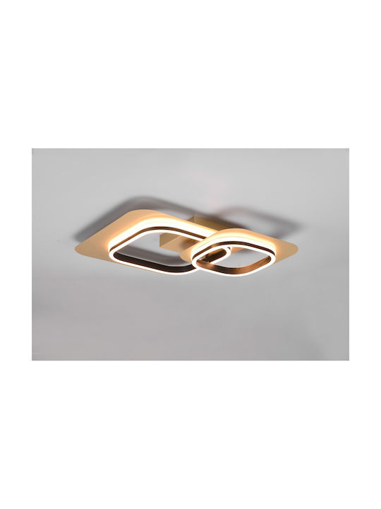 Trio Lighting Lugo Modern Metall Deckenleuchte mit Integrierter LED 54Stück Gold