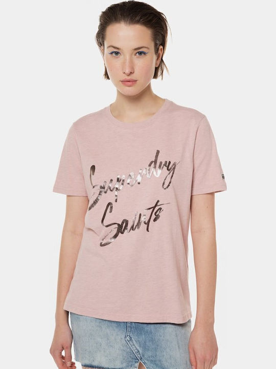 Ovin Vintage Damen T-Shirt Rosa
