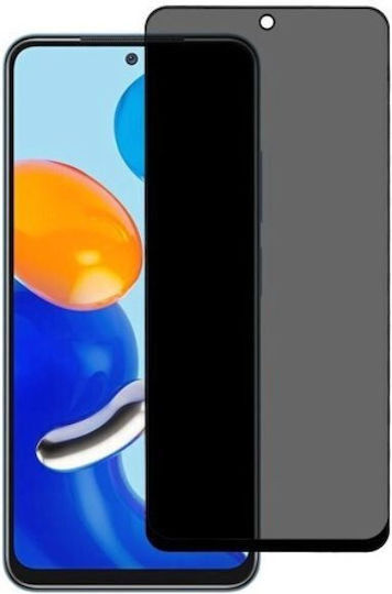 Privacy Full Face Tempered Glass Μαύρο (Redmi Note 11/11S)