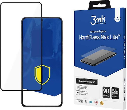 3MK HardGlass Max Lite Full Face Tempered Glass Black (Galaxy S23+)