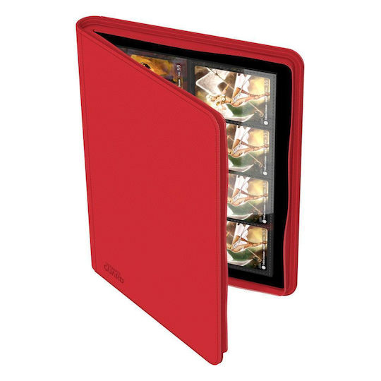 Ultimate Guard 8-Pocket Zipfolio XenoSkin Pro- Binder 4-Pocket Standard Size Red UGD010435