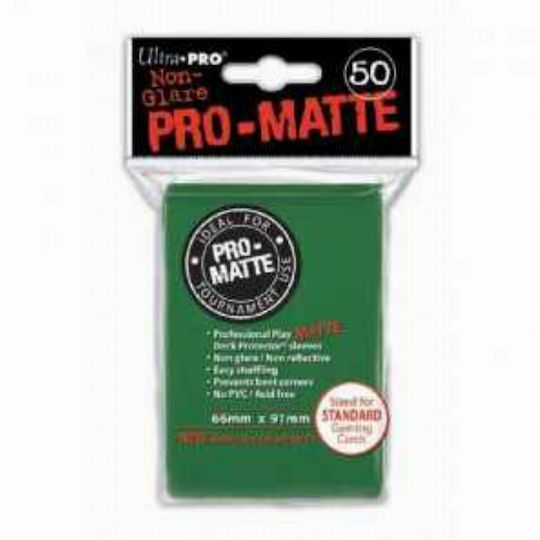 Ultra Pro Game Accessory Pro-Matte Protector Sleeves Green 66x91mm (Standard) 50τμχ 82652