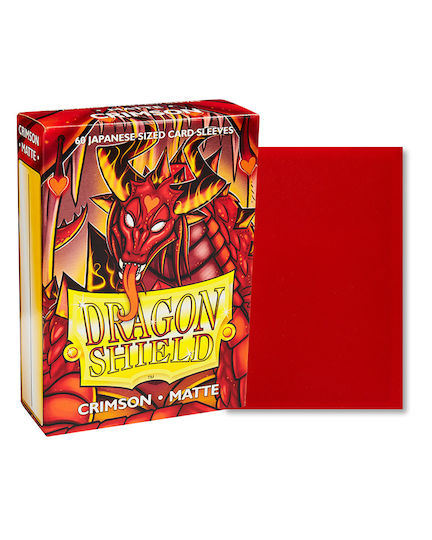 Dragon Shield Dragon Shield Small Card Sleeves Japanese Size 60τμχ Crimson 11121