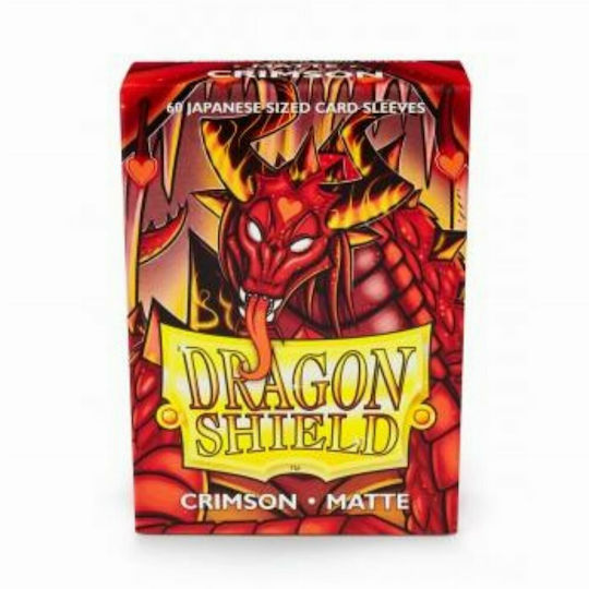 Dragon Shield Dragon Shield Small Card Sleeves Japanese Size 60τμχ Crimson 11121
