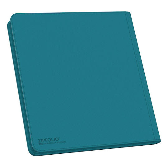 Ultimate Guard 12-Pocket Quadrow Zipfolio Xenoskin Binder 12-Pocket Standard Size Petrol Blue