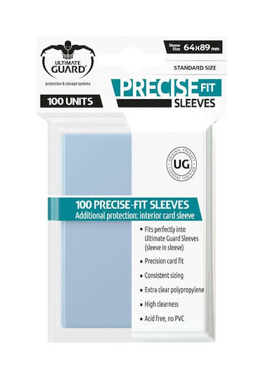 Ultimate Guard Präzise Passform Innere Hüllen Standardgröße 100Stück Klare
