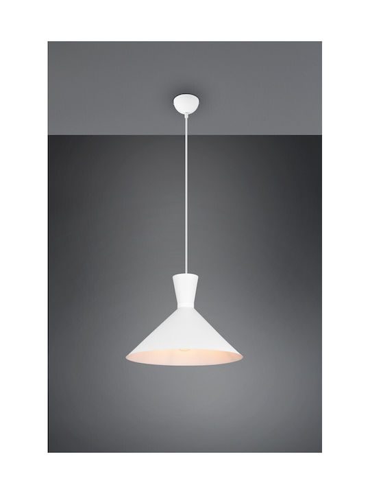 Trio Lighting Enzo Lustră O singură lumină Bell pentru Soclu E27 Alb