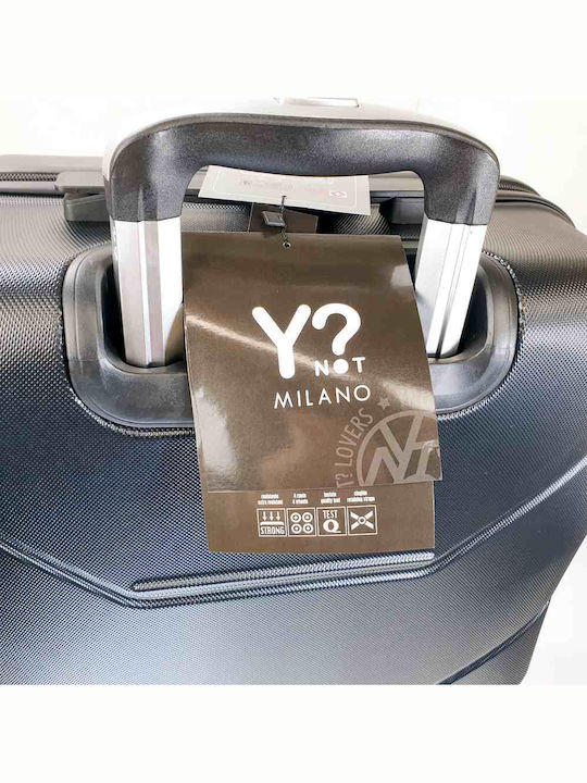 Y Not? Medium Hard Black Suitcase with 4 Wheels Height 64cm