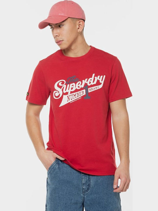 Superdry College T-shirt Chilli Pepper Red