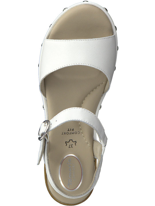 Leder Sandalen Weiß