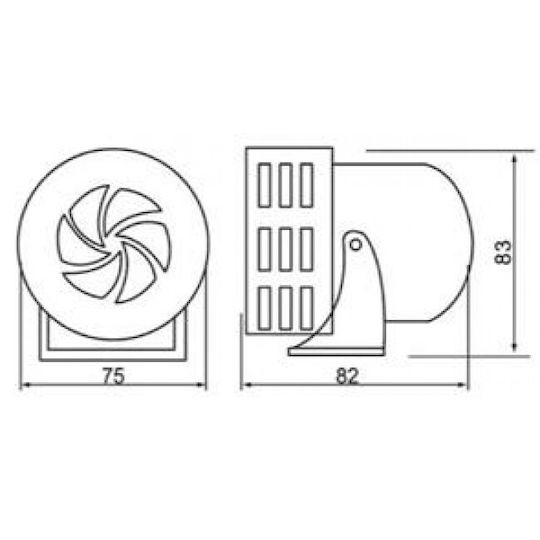 Cntd MS-190 Σειρήνα Συναγερμού Εσωτερικού Χώρου 100dB 230V