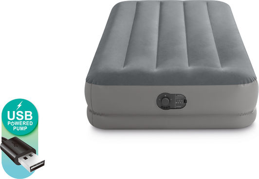 Intex Inflatable Single Air Mattress with Integrated Pump Dura-Beam Prestige 191x99x30cm