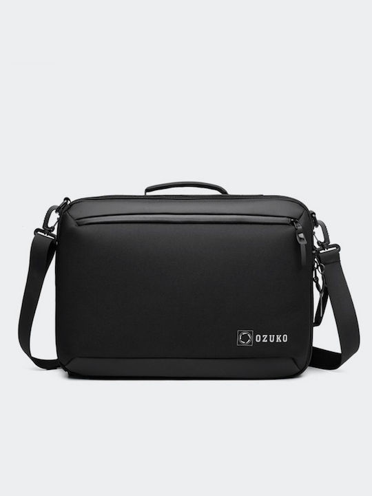 Ozuko Αδιάβροχη Τσάντα Πλάτης για Laptop 15.6" με Θύρα USB σε Μαύρο χρώμα 9490