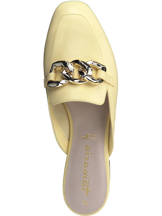 Flat Mules in Yellow Color