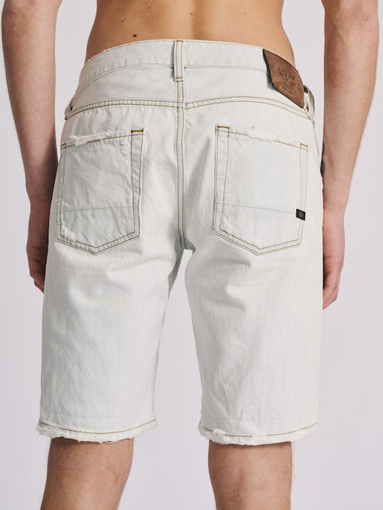 Staff Paolo Herrenshorts Jeans Weiß