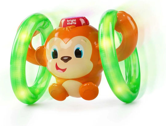 Bright Starts Βρεφικό Παιχνίδι Roll & Glow Monkey Toy με Φως και Ήχους για 6+ Μηνών