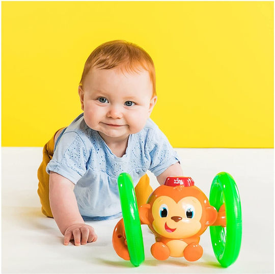 Bright Starts Βρεφικό Παιχνίδι Roll & Glow Monkey Toy με Φως και Ήχους για 6+ Μηνών