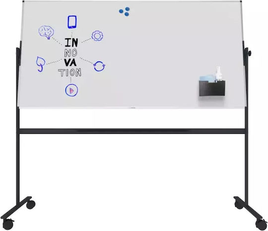 Legamaster Magnetic Tablă marker Tablă de seminar Pe roți Unite Revolving 100x200cm