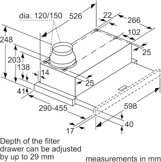 Bosch Συρόμενος Απορροφητήρας 60cm Inox