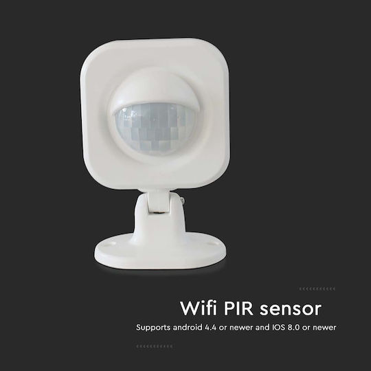 V-TAC Kabelloser Wi-Fi Bewegungsmelder Überwachung 120° Erkennungswinkel 8m