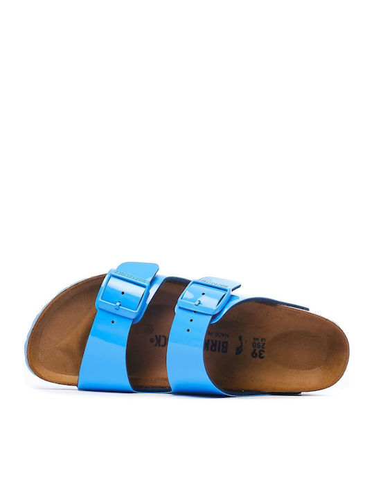 Arizona Women's Anatomic Sandals Patent Sky Blue Narrow Fit