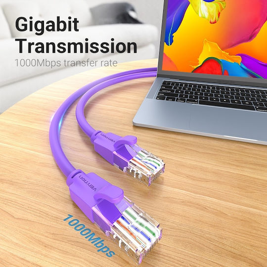 Vention U/UTP Cat.6 Gigabit Network Cable Ethernet 2m Purple
