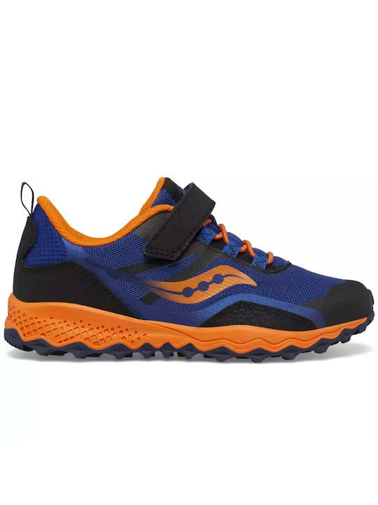 Saucony Kids Sports Shoes Running Peregrine 12 Shield Navy Blue / Orange