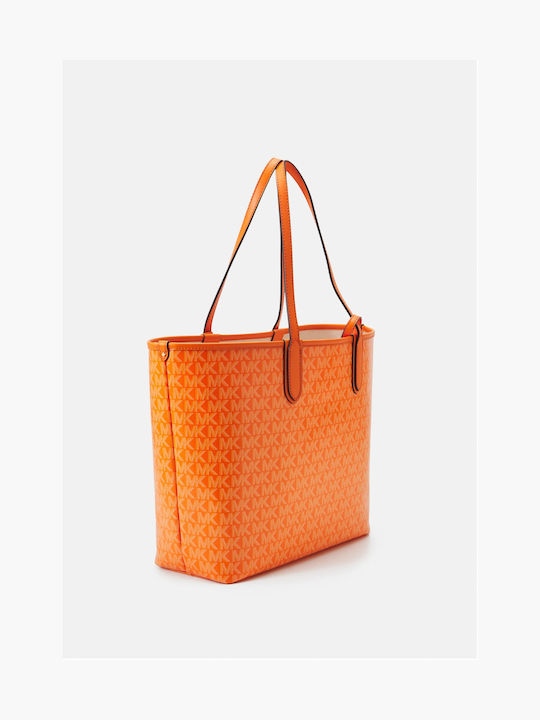 Michael Kors Eliza Set Leather Women's Bag Shopper Shoulder Orange