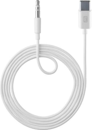 Cellular Line Regular USB 2.0 Cablu USB-C bărbătesc - 3,5 mm male Alb 1m (AUXMUSICABLETYPECW)